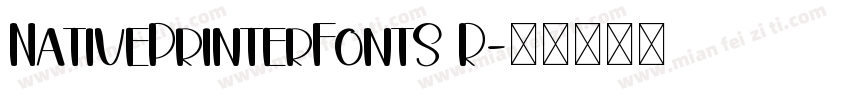 NativePrinterFontS R字体转换
